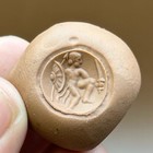 Genuine Ancient Roman Old 18k Karat Gold Ring Man With Sword And Shield Intaglio