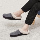 Vonmay Mens Comfy Slippers Memory Foam Soft Faux Sherpa Slip On House Shoes 