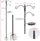 Premium 77  Bird Feeding Station With 5 Prong Base For Outdoor Use - Black