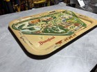 Vintage Disneyland Map Tv Tray Walt Disney Productions Tin Litho 1950s