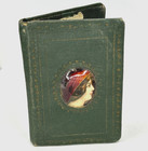 Antique 1910 German Needle Book With Interior Mirror Funeral Gift   Death Notice