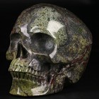 5 0  Dragon Bloodstone Carved Crystal Skull  Super Realistic  Crystal Healing