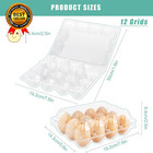 100 Packs Egg Cartons Cheap Bulk   plastic For 12 Eggs  Clear Egg Cartons