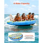 Uimoso Towable Tube For 4 Riders Inflatable Water Sports Tube For Boating