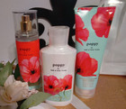 Rare Bath   Body Works Poppy  5 Pc Set Gift Bag