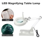 Led Magnifying Desk Lamp 10x 20x Magnifier Lamp Adjustable For Reading Knitting