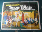 Snow White   The Seven Dwarfs 1937 quad Poster - 1970 Rr- Graded Vg Rare