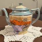 Antique Takito Tt Japan Lusterware Tea Set 19 Pc Hand Painted Landscape 1930s