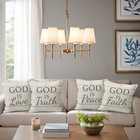 Christian Pillow Covers Set - 4 Pcs Linen Inspirational Pillow Cover 18x18  R   