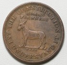 1837 Hard Times Token Andrew Jackson I Take The Responsibility   Jackass  h42