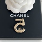 Authentic Chanel Cc Logo Crystal Number 5 Brooch 2025 Rare New