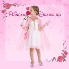 12pcs Princess Cape Dress Up Clothes For Girls 3-8 Years Birthday Gift  Pink