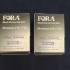 Lot  2 Fora Glucose Blood Test Strips No Coding Premium V10 v30 50 Count