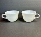 Pyrex Vintage White Milk Glass Cups Set Of 2 Mid Century Modern Period 