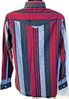 Wrangler Western Rust Red Striped Ls 100  Cotton Flannel Shirt Size M Men s Nwot