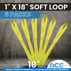 6 Pack 1  X 18  Soft Loop Tie Down Strap Motorcycle Dirt-bike Atv Utv 800lbs Wll