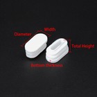Oval Plastic End Caps Tube Inserts Blanking Plugs Bungs Tubing Pipe White Grey