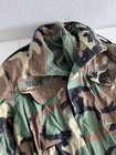 Military  Woodland Camo Cold Weather Field Coat Jacket Medium Regular Euc
