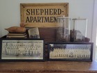 Antique Vtg  Shepherd Apartments Wood Sign Hand Painted Primitive One Of A Kind 