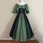 Women Medieval Retro Renaissance Dress Costume Party Slim Dress Gowns Clothes