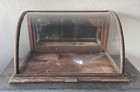 Antique J  Riswig Chicago Oak Curved Countertop Mirrored Display Case