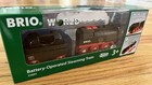 New Brio Battery-operated Steaming Train 7312350338843 Engine Black Red 33884