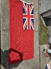 Vintage Red Ensign Flag Duster Nautical Union Jack Uk Antique British