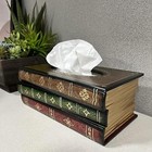 Retro Tissue Box Cover Rectangular Napkin Holder Paper Dispenser For Home Office