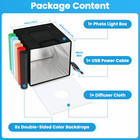16x16 Photo Light Box Photography Studio Tent Led Light Kit 6 Backdrops Cri95 