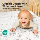 2-pack Waterproof Organic Cotton Crib Sheets 52x28 Fitted  Soft   Washable Baby