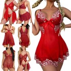 Women s Sexy-lingerie Sleepwear Lace Underwear Nightwear G-string Babydoll Dress