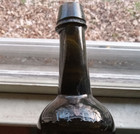 Iron Pontil Dyottville Glass Works Patent 3 Pc Mold Whiskey Bottle 1850s Black