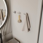 Adhesive Double Towel Hook Chrome Round Base Bathroom Robe Selfadhesive Towel Ho