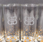 Baileys Irish Cream Shot Glasses Set 4 etched Logo W  Gold Confetti 4    Barware