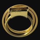 Vintage Double Ring Scarf Clip Gold-tone Western Germany Dress Costume Jewelry