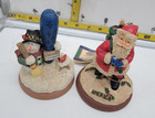 Christmas Shaker Hearth Cookie Press Snowman   Santa   Set Of 2