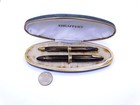 Vintage Sheaffer Lifetime Brown gold 14k Gold Nib Fountain Pen Pencil Set