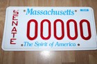 Pair Of Massachusetts Sample License Plates 00000 - House And Senate