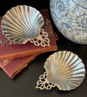Stunning Scarce Meriden Britannia Sterling Silver Shell Dish Pair American 6 75   