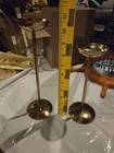 Set Of Two Vintage Mid Century Swedish Brass Candle Holders