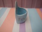 Vintage  rings And Things  Small Blue Wall Pocket Ceramic Handpainted