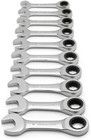 Gearwrench 10 Piece 12 Point Stubby Ratcheting Combination Wrench Metric Set