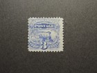 Us Stamp Scott No 114 1869 3c Locomotive  Ultramarine  G Grill  Perf 1 2 Mnh Vf 