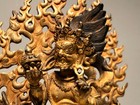 Antique Gilt Bronze Image Of Bhairava  Tibet18th - 19th Century 