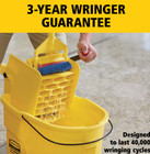Rubbermaid Commercial 8 75 Gallon Side Press Wringer Mop Bucket Yellow