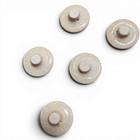 Satsuma Buttons 20mm Tribal Tiger Pattern White 5pcs Unused W  Paper Case  006