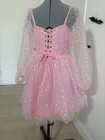 Ava Gowns Women   s Dress Size 12 Pink Hearts Tulle Fit   Flare Long Sleeve