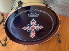 Dw Collectors 4pc White Glass 20  4pc Drum Set Kit Maple Mahogany - Wrap Aged