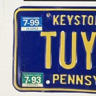Pennsylvania Vanity License Plate      Original Pa Tag Tuy Hoa - Vietnam Beach   