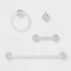Classic Bath Hardware Set - Threshold  Zinc   Stainless Steel Includes Towel